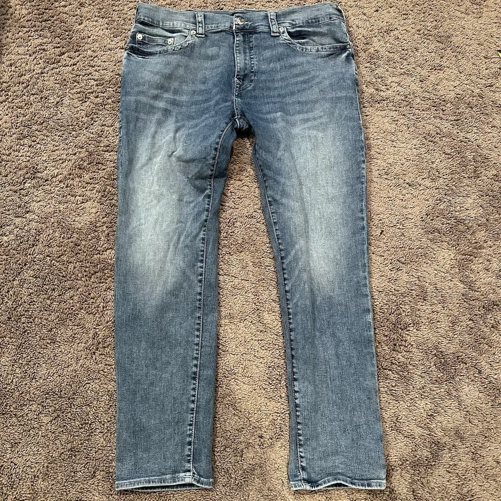 True‎ Religion Men's Rocco Relaxed Skinny Stretch Denim 40x32 Y2K Streetwear